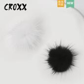 仿貂绒鞋 CROXX 花卡扣适配crocs 装 饰物diy豆豆鞋 洞洞鞋 配饰拖鞋
