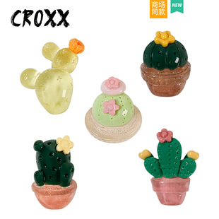 花diy装 饰扣卡扣 饰扣crocs鞋 配饰 冰透仙人球鞋 洞洞鞋 扣装 CROXX