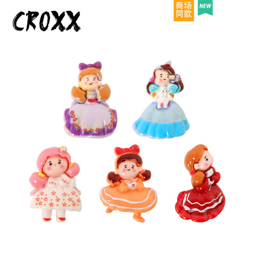 CROXX卡通童话公主鞋扣洞洞儿童鞋花可爱装饰配件适配crocs/cross