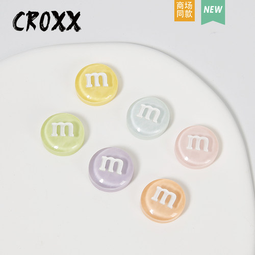 CROXX M豆洞洞鞋配饰透明果冻鞋扣装饰扣diy鞋花适配Cross/Crocs