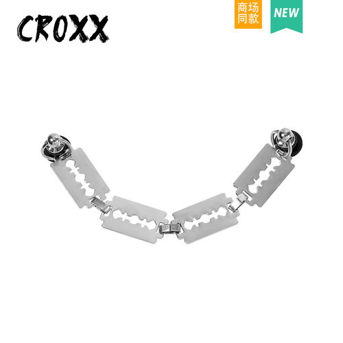 CROXX 洞洞鞋配饰刀片装饰扣鞋花金属链条diy卡扣配件适配Crocs