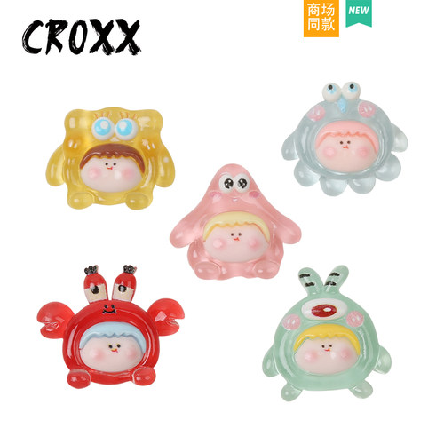 CROXX 洞洞鞋配饰可爱娃娃海绵宝宝装饰扣diy卡扣适配Cross/Crocs