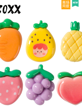 CROXX 草莓菠萝桃子水果洞洞鞋配饰鞋花装饰扣diy适配Cross/Crocs