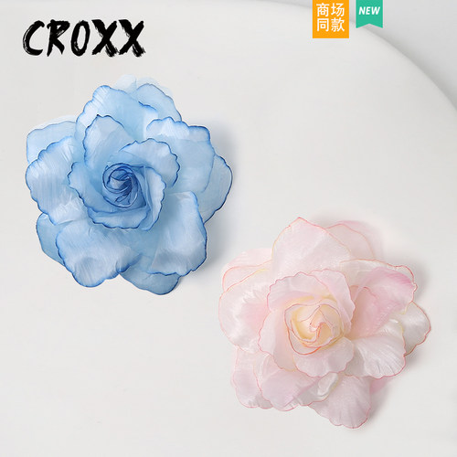 CROXX高级感花朵鞋扣洞洞鞋花布艺装饰扣diy卡扣适配crocs/cross