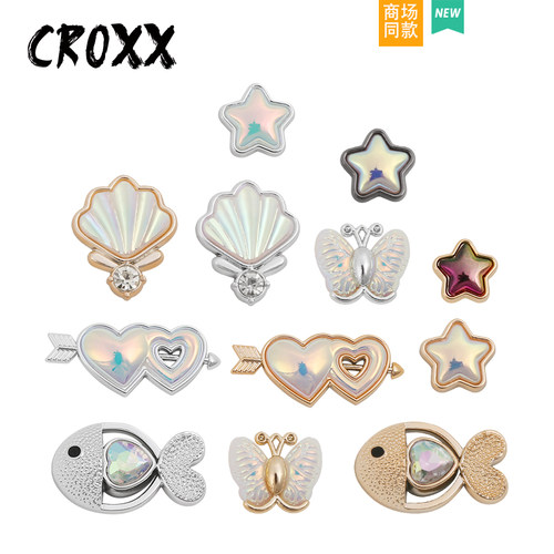 CROXX洞洞鞋配饰贝壳蝴蝶蕾丝潮酷鞋花鞋扣装饰扣卡扣适配crocs