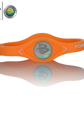POWER BALANCE 霸能 能量平衡公司 手环  硅胶手环 NEON桔色白字