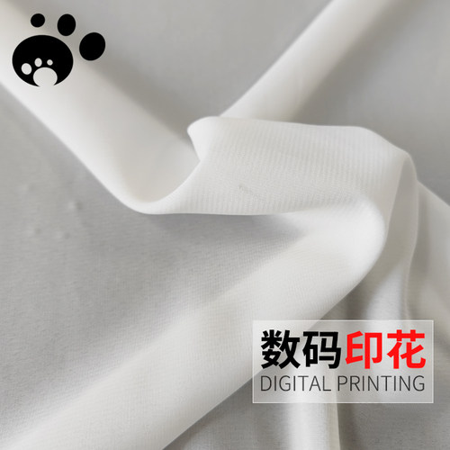 化纤面料连衣裙纬弹100D雪纺微透