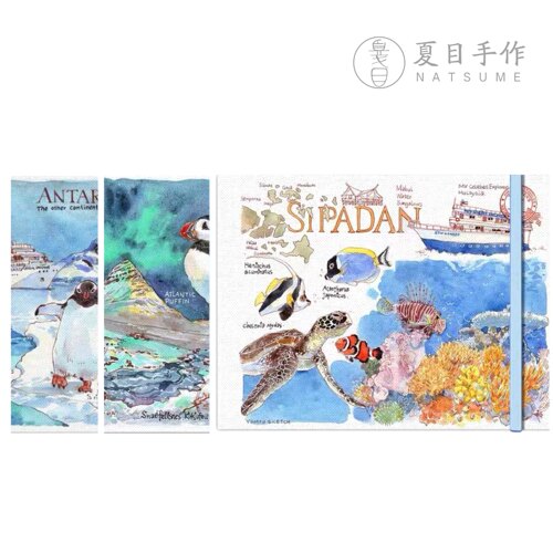「NATSUME x YOMOU SKETCH 」手工旅行水彩本手账速写本宝虹64K