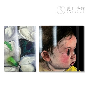 282「NATSUME 崔佳霖·小茉莉」手工随身旅行手账速写水彩本