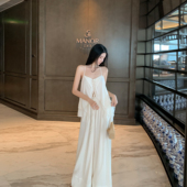 云霜套装 肌理人棉露背吊带背心 高腰阔腿裤 Tongse 休闲套装 夏