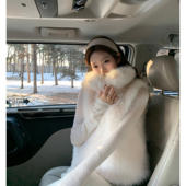 情书 Tongse 富士衫 仿皮草马甲女翻领环保毛毛外套秋冬马夹