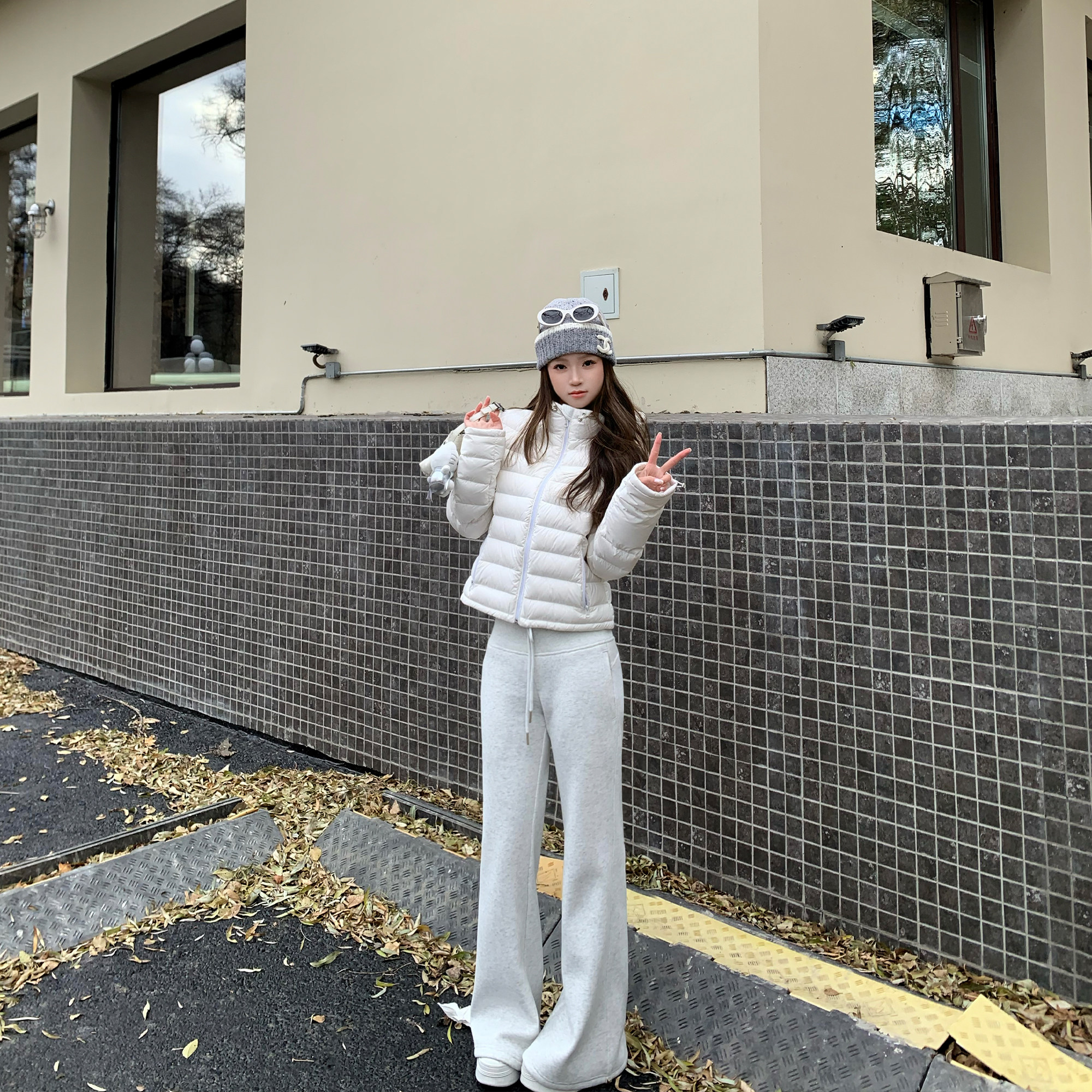 Tongse | Lu系暖暖裤 三色430g加绒宽松微喇高腰休闲裤女秋冬长裤,女装/女士精品,卫裤,淘宝优惠券,粉丝福利购,淘宝优惠卷