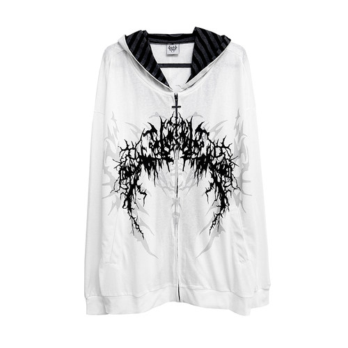 湿体原创亚文化暗黑日系连帽外套