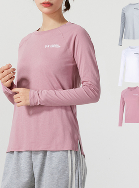 25新款UA安德玛女子长袖Script健身训练圆领休闲运动T恤1374188