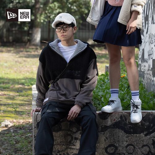 NewEra纽亦华男女羊羔绒运动卫衣
