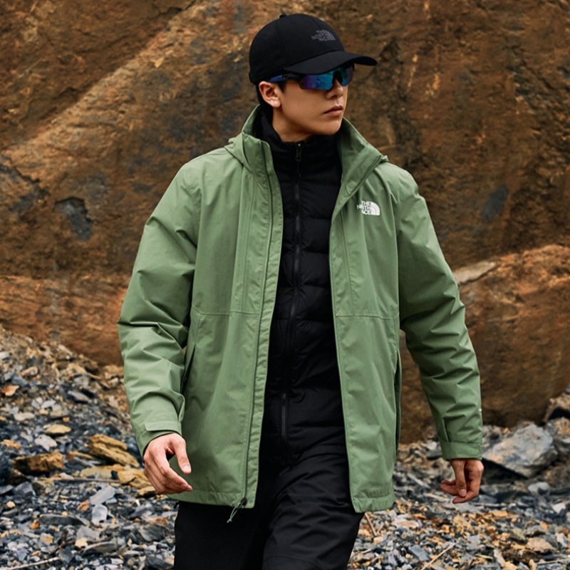 25新款TheNorthFace北面冲锋衣男羽绒三合一鹅绒保暖棉羽外套88RK