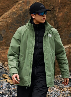 25新款TheNorthFace北面冲锋衣男羽绒三合一鹅绒保暖棉羽外套88RK
