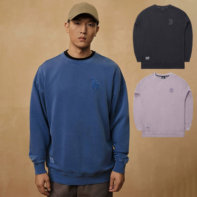 纽亦华男女复古水洗圆领运动卫衣