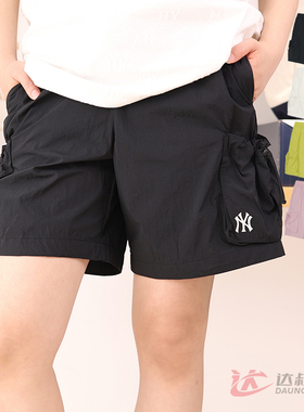 25新款MLB情侣短裤男女NY防晒凉感防泼水工装抽绳运动裤3ASMB0953