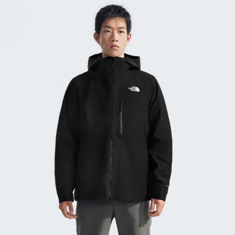 北面冲锋衣男羽绒三合一保暖外套