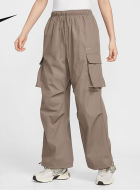 25新款Nike耐克女子长裤机能风工装裤梭织直筒休闲运动裤IF0392