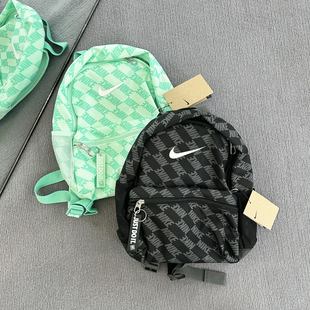 25新款Nike耐克儿童双肩包男女童BRASILIA字母满印运动背包HV6481