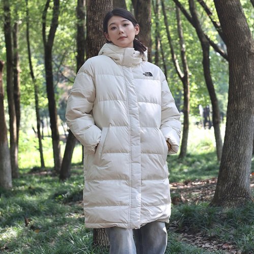 北面羽绒服女子长款鹅绒棉羽外套
