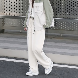 宽松休闲长裤 男女NY刺绣小标阔腿裤 3APTB0261 MLB情侣运动裤 26新款