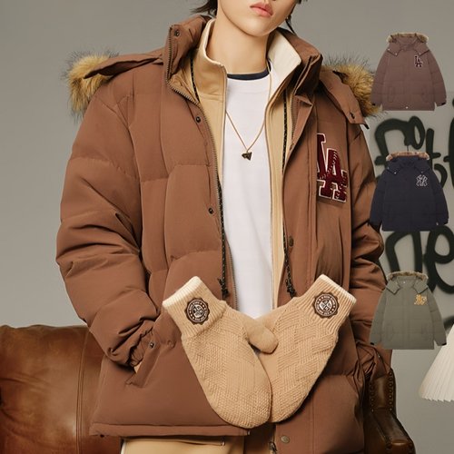 纽亦华男女保暖连帽运动羽绒服