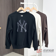 25新款MLB情侣卫衣男女NY大标复古老花运动休闲套头衫3AMTM0654