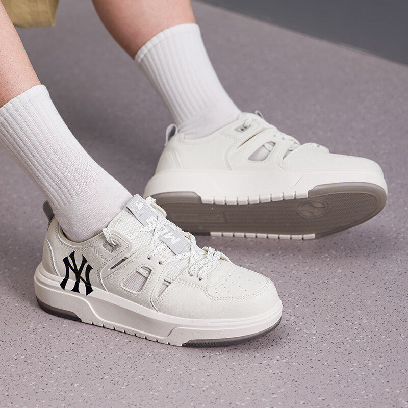 26新款MLB学长凉鞋男女NY复古镂空厚底增高运动休闲鞋3ASDCL163