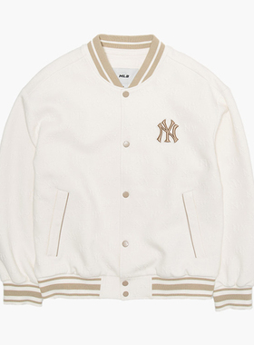 26新款MLB情侣棒球服外套男女NY暗纹老花满标运动夹克3AJPM0261