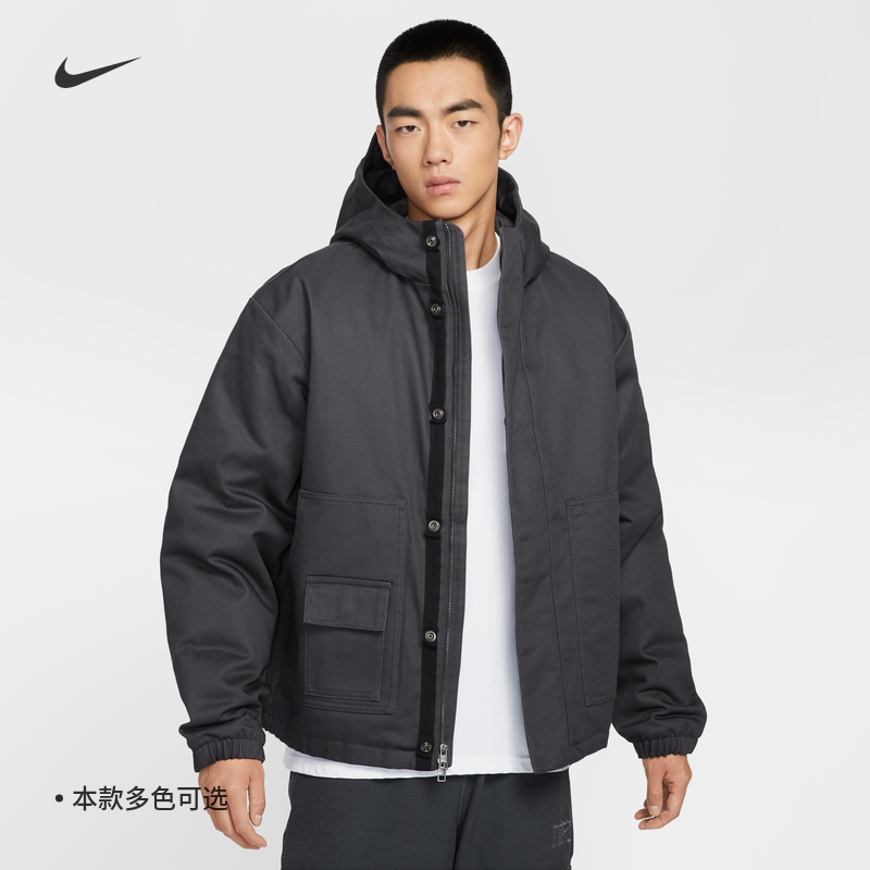 Nike耐克男子梭织连帽运动棉服