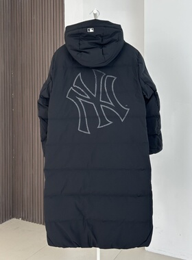 25新款MLB羽绒服男女NY大标防水防泼水长款运动棉羽外套3ADJB1156