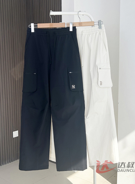25新款MLB女子运动裤NY工装裤休闲阔腿裤宽松直筒长裤3FWPB0554