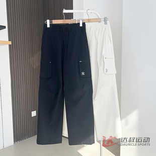 25新款MLB女子运动裤NY工装裤休闲阔腿裤宽松直筒长裤3FWPB0554