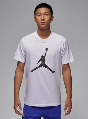 Jordan25新款Nike耐克男子短袖AJ大标印花纯棉圆领运动T恤HJ2863
