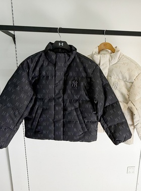 25新款MLB羽绒服男女NY老花满印鹅绒短款运动棉羽外套3ADJM0456