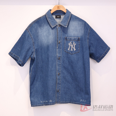 特价断码MLB牛仔衬衣短袖