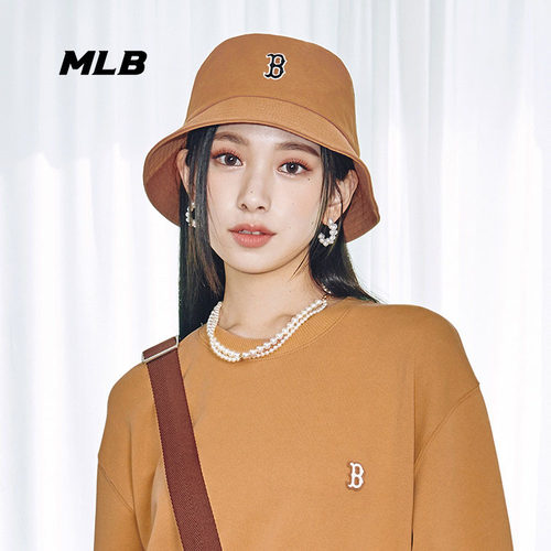 MLB盆帽男女刺绣户外遮阳渔夫帽