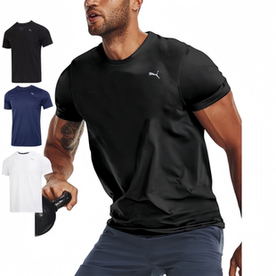 25新款PUMA彪马速干短袖男子训练健身透气圆领休闲运动T恤520759