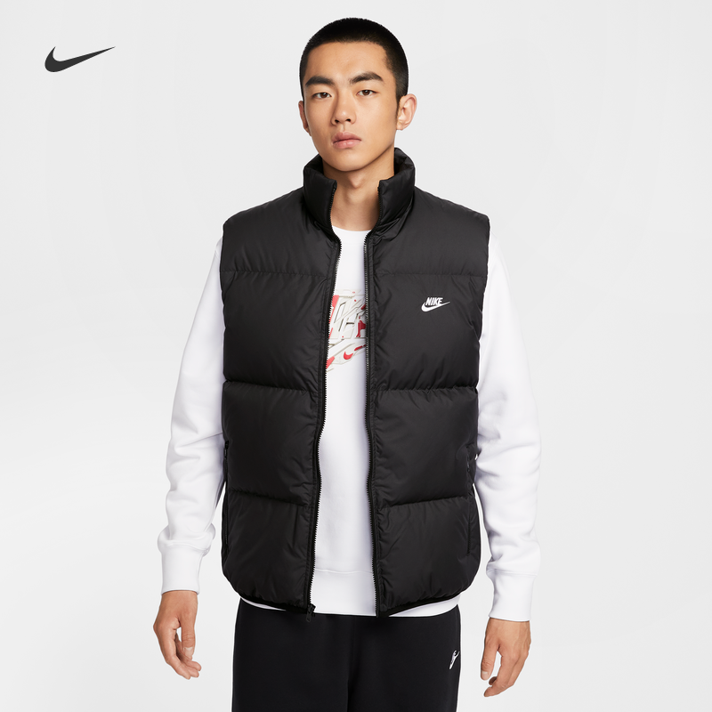 Nike耐克男子防泼水立领羽绒马甲