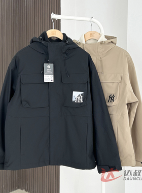 25新款MLB冲锋衣外套男女NY三合一防水防泼水运动夹克3AWJB0156