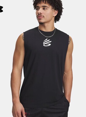 25新款UA安德玛男子背心库里Curry篮球训练无袖运动T恤1390352