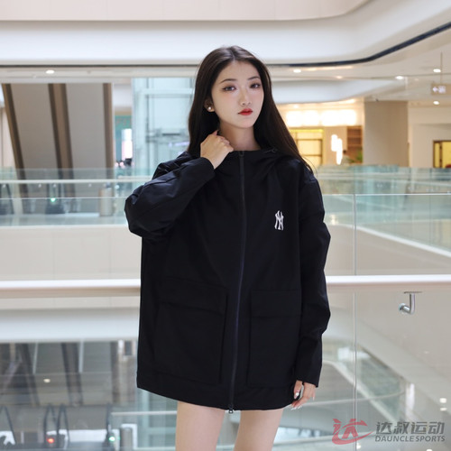 MLB男女NY工装风连帽冲锋衣外套