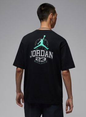 Jordan25新款Nike耐克短袖男子AJ飞人字母印花圆领运动T恤IM3354