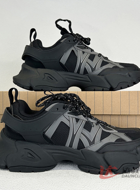 25新款MLB情侣老爹鞋男女NY复古做旧厚底增高运动休闲鞋3ARNP035N