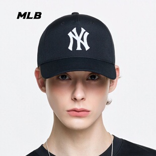 26新款MLB棒球帽男女NY复古刺绣硬顶运动休闲情侣鸭舌帽3ACPB036N