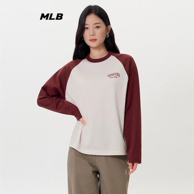 MLB男女运动T恤圆领情侣套头衫
