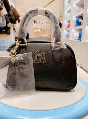 26新款MLB儿童斜挎包男女NY复古老花单肩包手提休闲拎包7ACRM056N